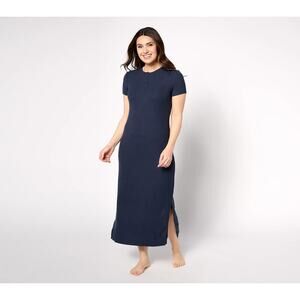 Barefoot Dreams Regular Malibu Collection Ultra Henley Dress Indigo,M A635724